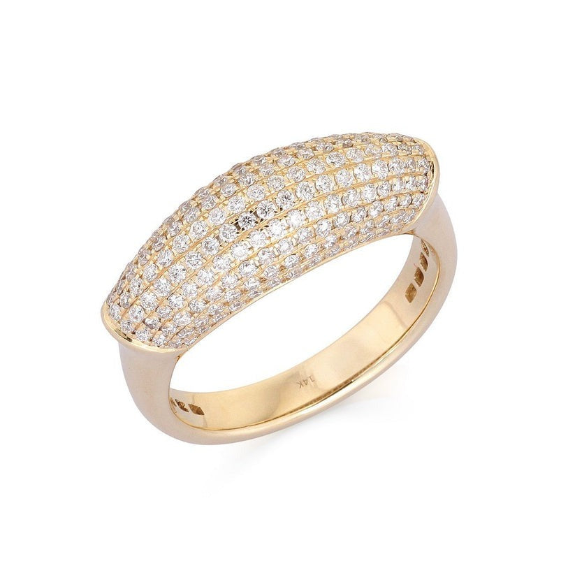 Statement Dome Pave Diamond Ring in 14K Yellow Gold