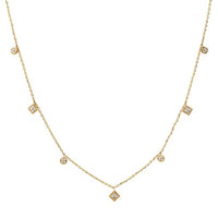 Diamond Luxe Revival Station Necklace in 14K Yellow Gold
