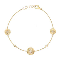 Golden Era Sapphire Charm Bracelet in 14K Yellow Gold