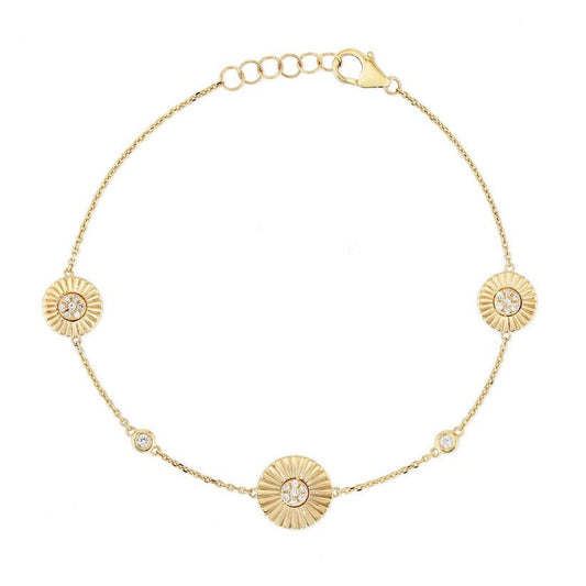 Golden Era Sapphire Charm Bracelet in 14K Yellow Gold