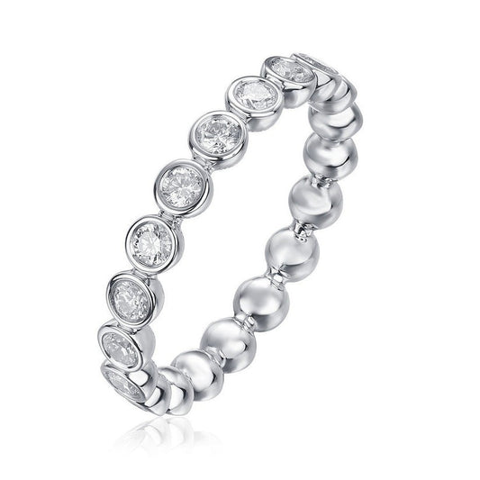 Diamond Bubble Eternity Ring in 18K White Gold