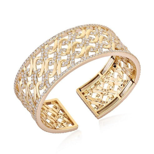Clean Horizon Bangle Bracelet in 14K Yellow Gold