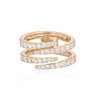 Infinity Flow Diamond Wrap Ring in 14K Yellow Gold