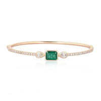 Diamond Zenith Bangle Bracelet in 14K Yellow Gold