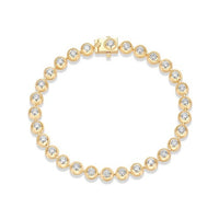 Starlight Diamond Bangle Bracelet in 14K Yellow Gold