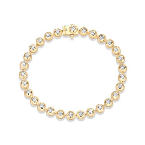 Starlight Diamond Bangle Bracelet in 14K Yellow Gold