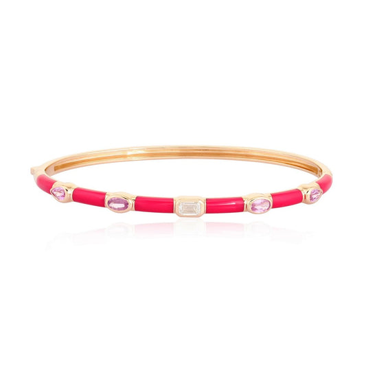 Harmony Diamond Bangle in 14K Yellow Gold