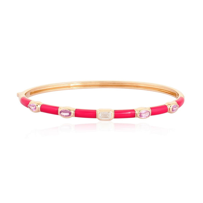 Harmony Bangle 14K (or 18k upon request) Yellow Gold Diamond Bracelet