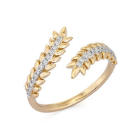 Flow Open Wrap Diamond Ring in 14K Yellow Gold