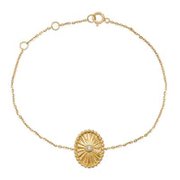 Orbit Diamond Bangle Bracelet in 14K Yellow Gold