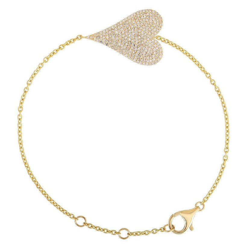 Golden Heartbeat Diamond Accent Love Bracelet in 14K Gold