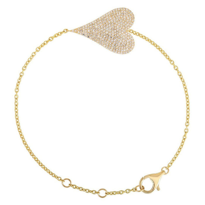 Golden Heartbeat Diamond Accent Love Bracelet in 14K Gold