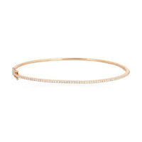 Whisper Thin Diamond Line Bracelet in 14K Rose Gold