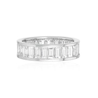 Emerald Cut Eternity Ring in 18K White Gold