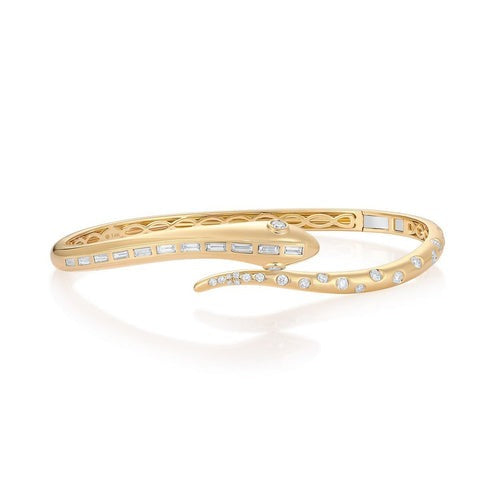 Luxe Diamond Bangle Bracelet in 14K Yellow Gold
