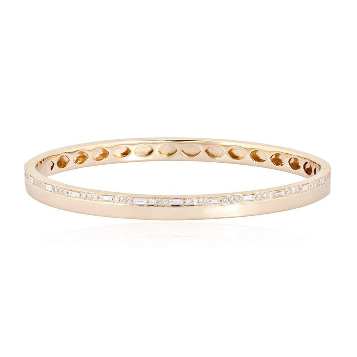 Cosmic Grace Diamond Bangle Bracelet in 14K Yellow Gold