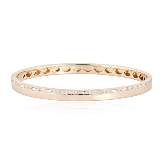 Cosmic Grace Diamond Bangle Bracelet in 14K Yellow Gold