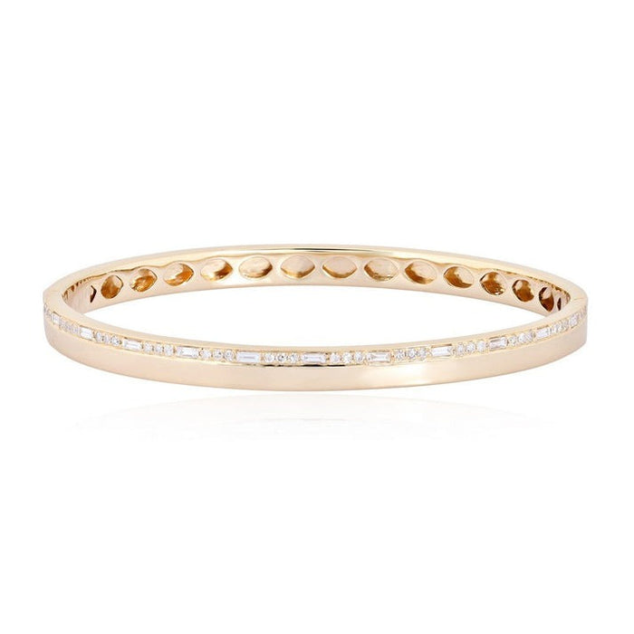 Cosmic Grace Diamond Bangle Bracelet in 14K Yellow Gold
