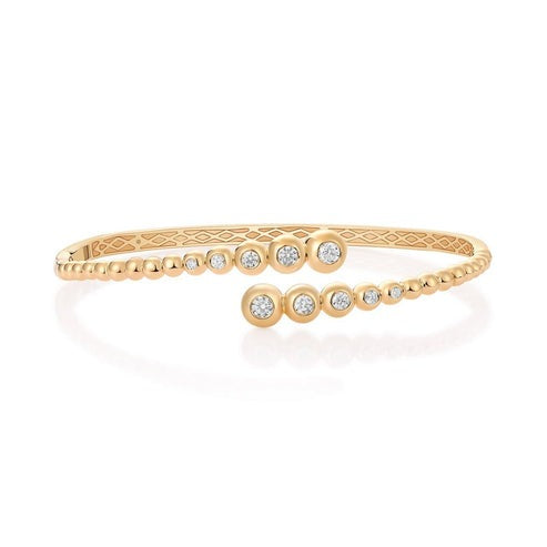 Shine Brilliant Bangle Bracelet in 14K Yellow Gold