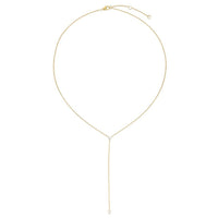 Slim Lariat Diamond Necklace in 14K Yellow Gold