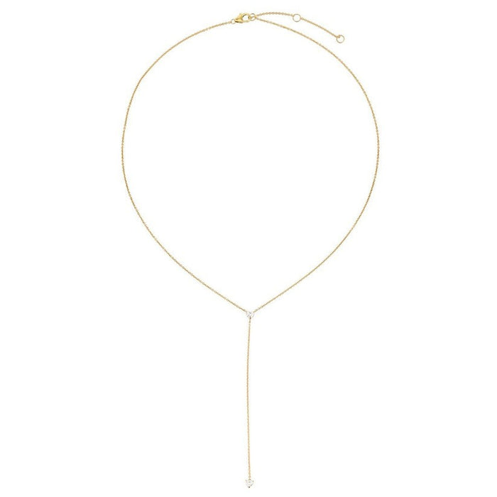 Slim Lariat Diamond Necklace in 14K Yellow Gold