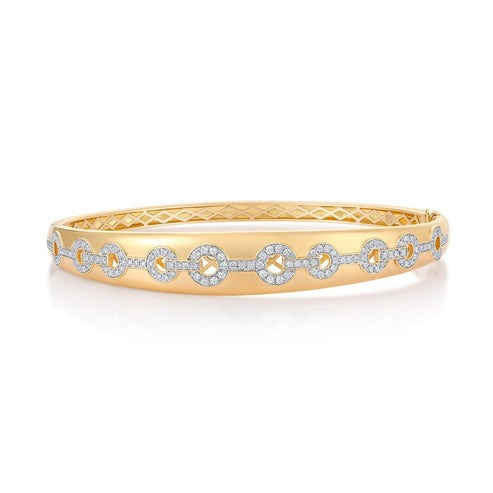 Diamond Bangle in 14K Yellow Gold