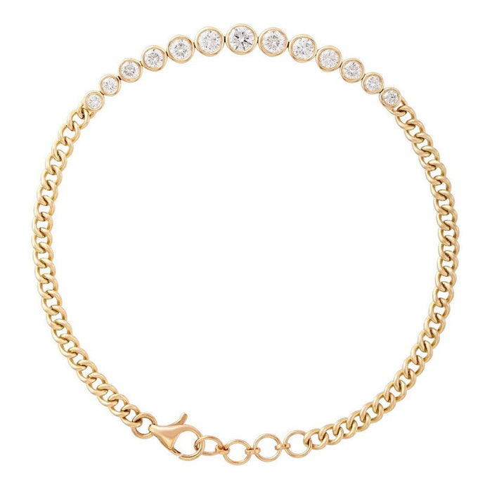 Chained Radiance Diamond Link Bracelet in 14K Yellow Gold