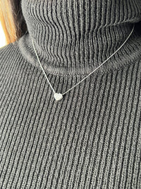 Heart Cut Diamond Solitaire Necklace in 14K Yellow Gold