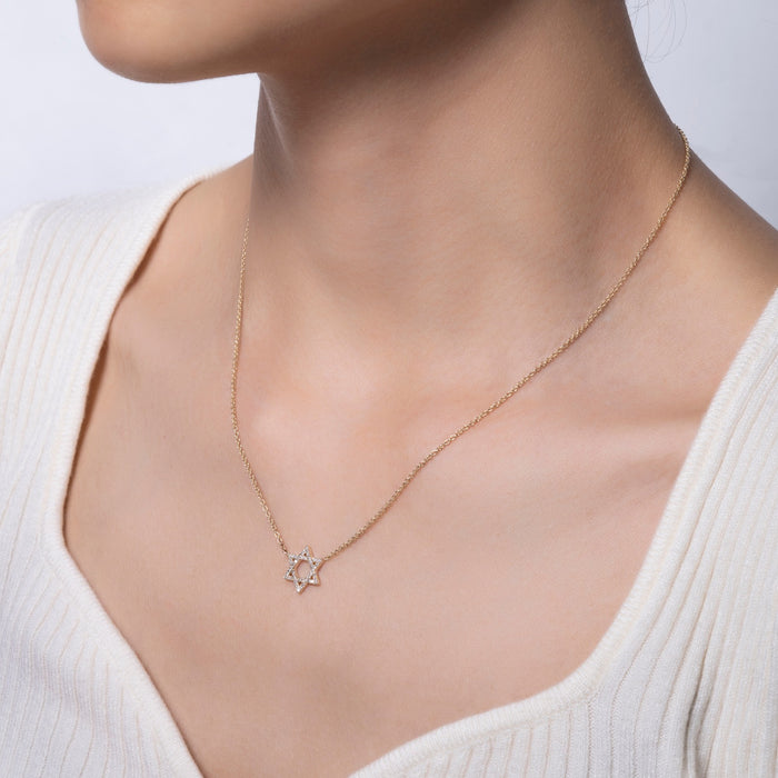 Featuring Diamond 14K Star of David Pendant Necklace