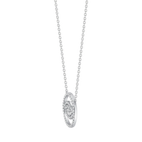 Cable Chain Diamond Eye Necklace in 14K White Gold