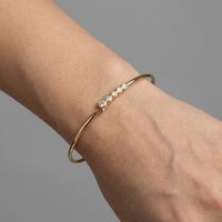 Dusk Radiance Diamond Bangle Bracelet in 14K Yellow Gold