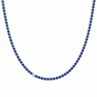 Round Lushness Gemstone Necklace in 14K White Gold