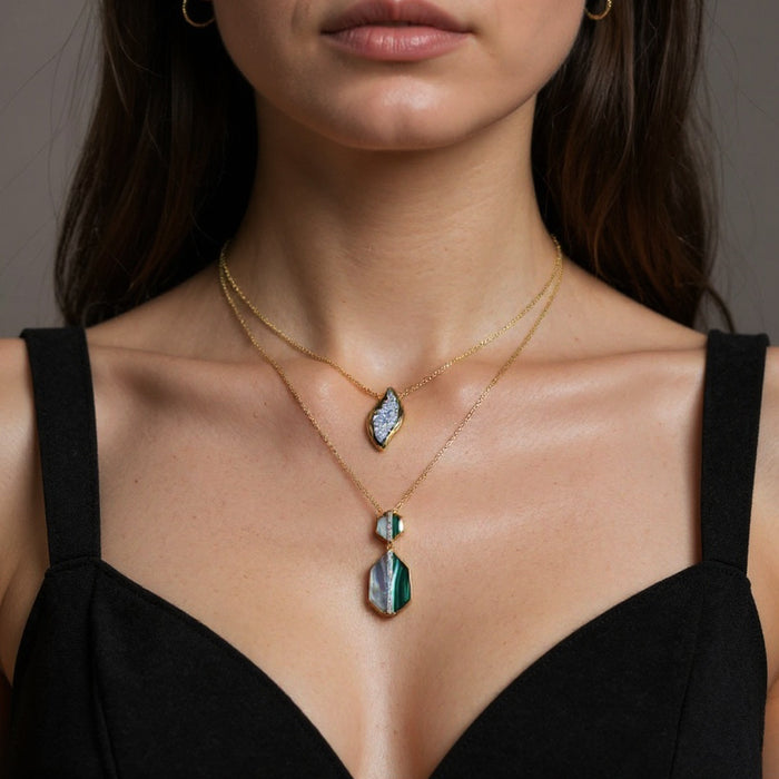 Diamond Leaf Pendant Necklace in 14K Yellow Gold