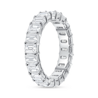 Emerald Cut Diamond Eternity Wedding Band Ring in 14K Gold