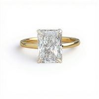 Carat Radiant Cut Lab Engagement Ring in 18K Yellow Gold
