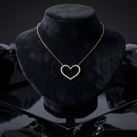 Heart Shape Pendant Necklace in 14K Yellow Gold