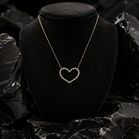 Heart Shape Pendant Necklace in 14K Yellow Gold
