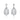 630 Round Multi Diamonds 18K White Gold Earrings