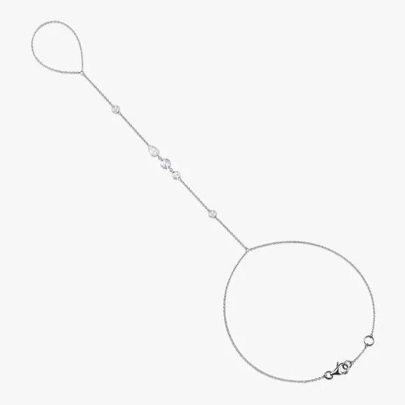 Starlight Connection Hand Chain in 14K Gold