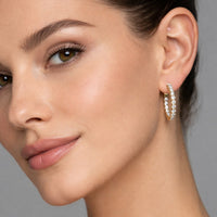 Heritage Hoops Diamond Earrings in 14K Yellow Gold