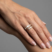 Dual Brilliance Multi-Cut Diamond Ring in 18K Yellow Gold