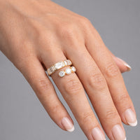 Dual Brilliance Multi-Cut Diamond Ring in 18K Yellow Gold