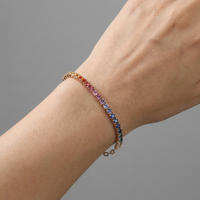 Violet Sapphire 14K Yellow Gold Sapphire Bracelet