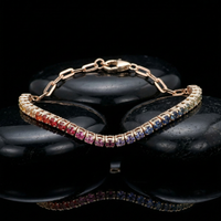 Violet Sapphire 14K Yellow Gold Sapphire Bracelet