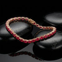 Ruby Radiance 14K Yellow Gold Tennis Bracelet