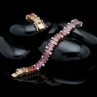 Radiant Spectrum 14K Yellow Gold Multi-Gemstone & Diamond Bracelet