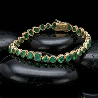 Heritage Emerald 14K Yellow Gold Tennis Bracelet