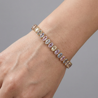 Prism Heart Spectrum Sapphire & Diamond 14K Gold Bracelet