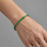 Regal Emerald Diamond 14K Yellow Gold Bracelet