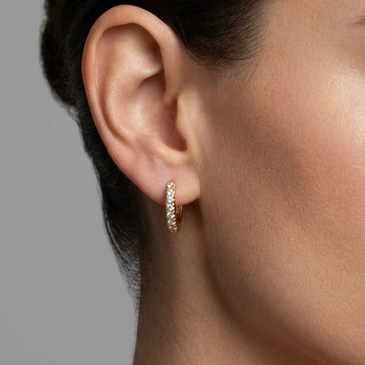 Everyday Gold Hoop Earrings in 14K Yellow Gold